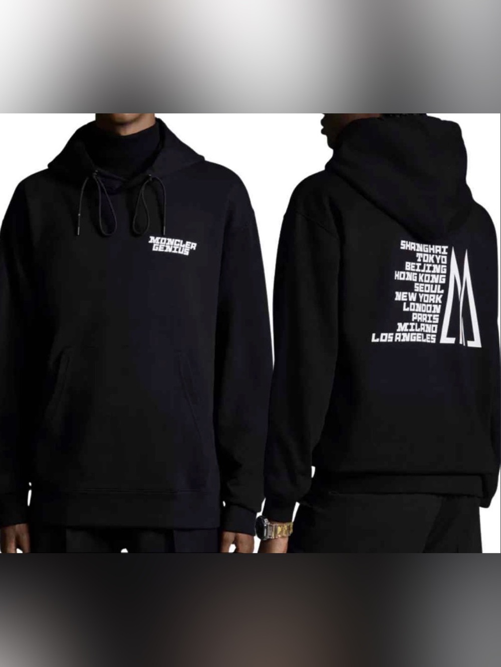 Moncler House of Genius Limited City List Hoodie Black; Pristine w/Tags&Receipt